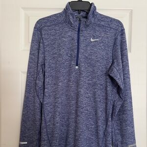 Nike Blue Dri-FIT Half-Zip Pullover Jacket Size S